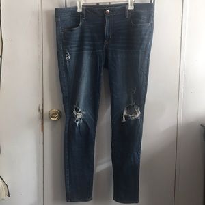 American Eagle Outfitters Dark Blue Ripped Jeans
